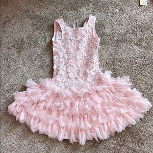 Biscotti Vibrant Pink Ruffled Dance Dress